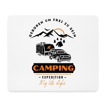 Camping Caravans & Camping Friends - Mouse Pad (horizontal) - white - Front