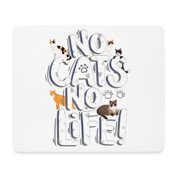 Pas de chats pas de vie chats Saint-Valentin - Tapis de souris (format paysage) - blanc - Devant