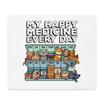 Meine Glückliche Medizin Jeden Tag Pille - Mousepad (Querformat) - Weiß - Vorne