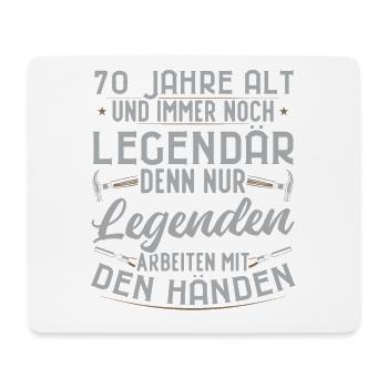 legendärer 70-jähriger 70. Handwerker Geburtstag - Mousepad (Querformat) - Weiß - Vorne