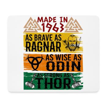 Hergestellt 1963 So Tapfer Wie Ragnar So Weise - Mousepad (Querformat) - Weiß - Vorne