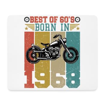 Best Of The 60's Born 1968 Vintage Motorcycle - Mouse Pad (horizontal) - white - Front