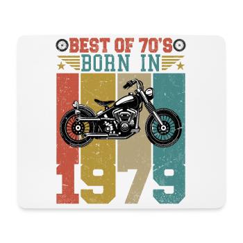 Best Of The 70's Born 1979 Vintage Motorcycle - Mouse Pad (horizontal) - white - Front