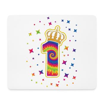 Batik-1. Birthday party 1-year-old celebrant - Mouse Pad (horizontal) - white - Front