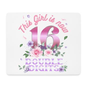 Dieses Mädchen Ist Jetzt 16 Double Digits 16. - Mousepad (Querformat) - Weiß - Vorne