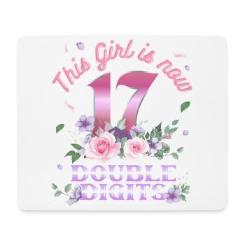 Dieses Mädchen Ist Jetzt 17 Double Digits 17. - Mousepad (Querformat) - Weiß - Vorne