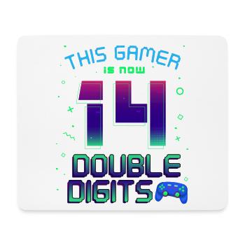 Dieser Gamer Ist Jetzt 14 Zweistellig 14. - Mousepad (Querformat) - Weiß - Vorne