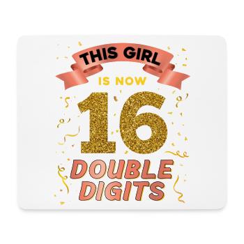 Dieses Mädchen Ist Jetzt 16 Double Digits 16. - Mousepad (Querformat) - Weiß - Vorne