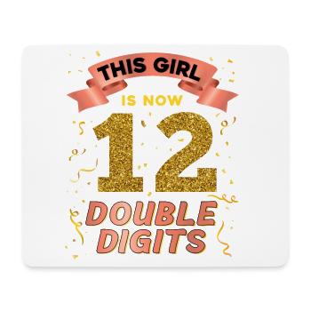 Dieses Mädchen Ist Jetzt 12 Double Digits 12. - Mousepad (Querformat) - Weiß - Vorne