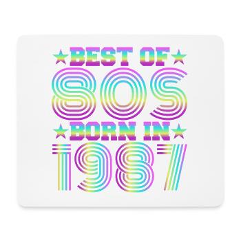 Das Beste Der 80er Jahre Geboren 1987 Vintage - Mousepad (Querformat) - Weiß - Vorne