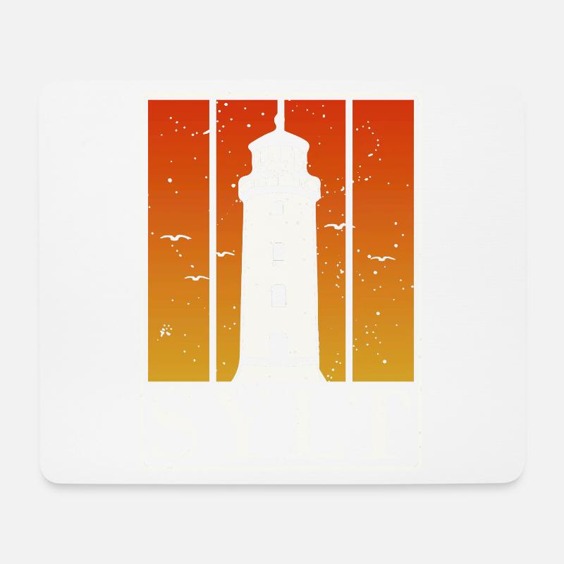 Ich Liebe Sylt Meine Insel Zum Entspannen Möwe In - Mousepad (Querformat) - Weiß