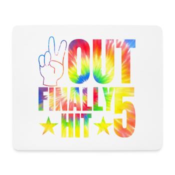 Endlich 5. Geburtstagsfeier Des 5-jährigen - Mousepad (Querformat) - Weiß - Vorne