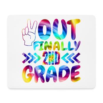 Peace Out Endlich Grundschüler Der 2. Klasse - Mousepad (Querformat) - Weiß - Vorne