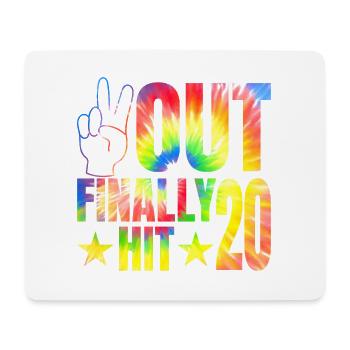 Endlich Hit 20-jähriger Zelebrant 20. - Mousepad (Querformat) - Weiß - Vorne