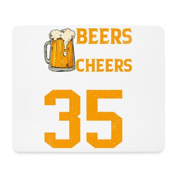 Prost Und Bier Auf 35 Jahre Frothy Mug Of Beer - Mousepad (Querformat) - Weiß - Vorne