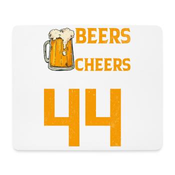 Acclamations et bière à 44 ans Chope de bière mousseuse - Tapis de souris (format paysage) - blanc - Devant