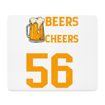 Acclamations et bière sur 56 ans de tasse mousseuse de bière - Tapis de souris (format paysage) - blanc - Devant