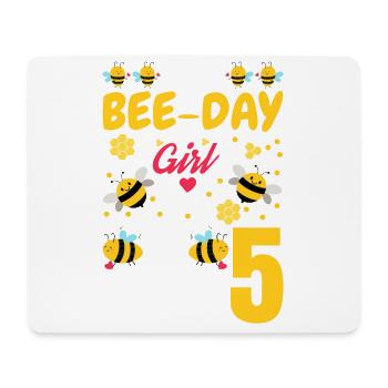 This Bee-day Girl Is Now 5.5. - Mouse Pad (horizontal) - white - Front