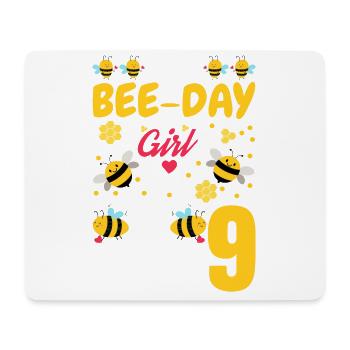 Dieses Bee-day-mädchen Ist Jetzt 9. 9. - Mousepad (Querformat) - Weiß - Vorne