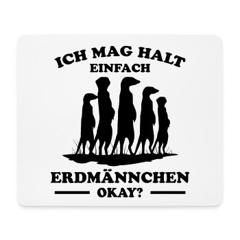Erdmännchen Lustige Spruch Tier Mangusten Geschenk - Mousepad (Querformat) - Weiß - Vorne