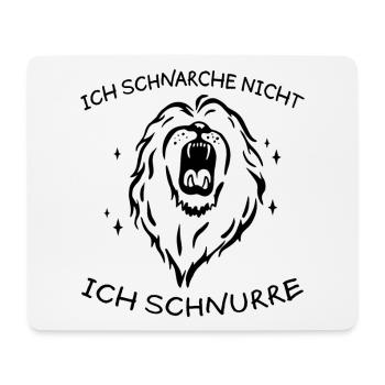 Schnurren Löwe Lustiger Spruch Schlafen Geschenk - Mousepad (Querformat) - Weiß - Vorne