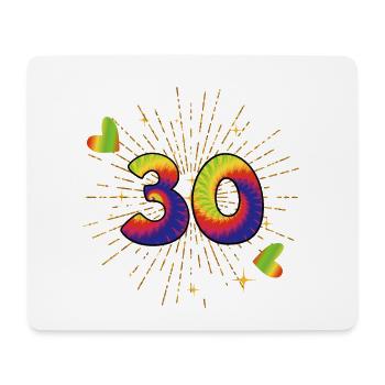 Tie-dye 30. Geburtstag Party 30 Jahre Alter - Mousepad (Querformat) - Weiß - Vorne