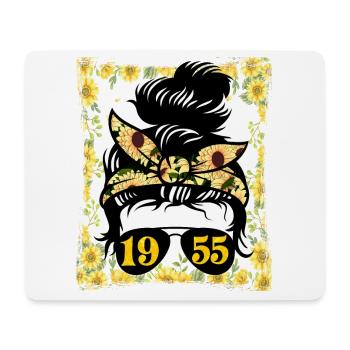 Sunflower Mama Née 1955 Anniversaire - Tapis de souris (format paysage) - blanc - Devant