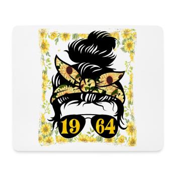 Sonnenblume Mama Geboren 1964 Geburtstag - Mousepad (Querformat) - Weiß - Vorne