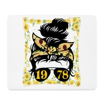 Sonnenblume Mama Geboren 1978 Geburtstag - Mousepad (Querformat) - Weiß - Vorne