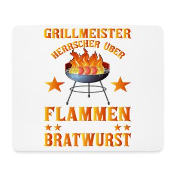 Offizieller Bundes grillmeister Grill & Barbecue - Mousepad (Querformat) - Weiß - Vorne