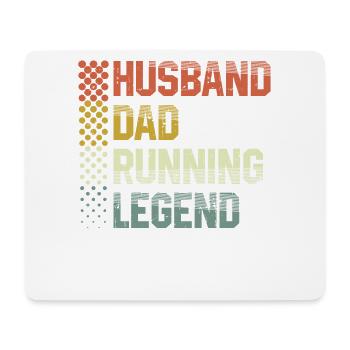 Husband Father Running Legend Runner Marathon - Mouse Pad (horizontal) - white - Front