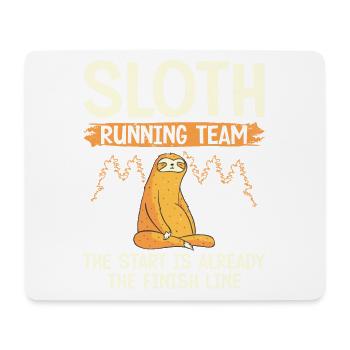Faultier Running Team Läufer Marathon Trail - Mousepad (Querformat) - Weiß - Vorne