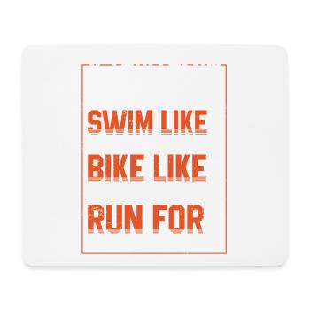 Triathlon Laufen Schwimmen Radfahren Athelete - Mousepad (Querformat) - Weiß - Vorne