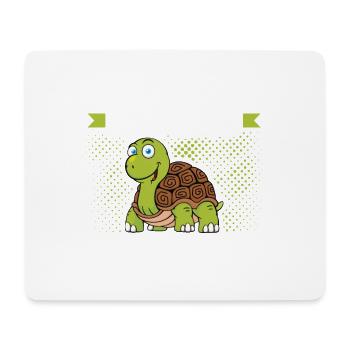 Tortoise Running Club Langsam wie eine Muschel - Mousepad (Querformat) - Weiß - Vorne