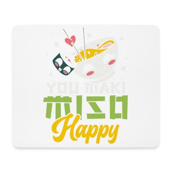 Sie Maki Miso Glücklich Ramen Liebhaber Japan - Mousepad (Querformat) - Weiß - Vorne