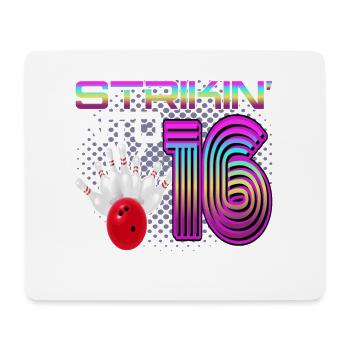 Frapper dans 16 Bowling Bowler 16e anniversaire - Tapis de souris (format paysage) - blanc - Devant