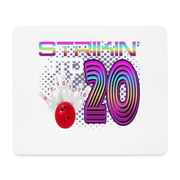 Frapper dans 20 Bowling Bowler 20e anniversaire - Tapis de souris (format paysage) - blanc - Devant