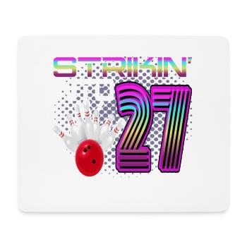 Frapper dans 27 Bowling Bowler 27e anniversaire - Tapis de souris (format paysage) - blanc - Devant