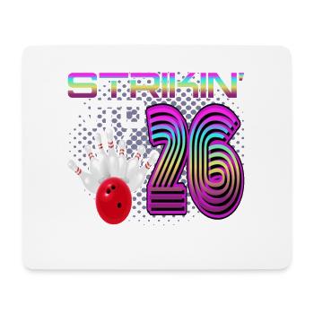 Frapper dans 26 Bowling Bowler 26e anniversaire - Tapis de souris (format paysage) - blanc - Devant