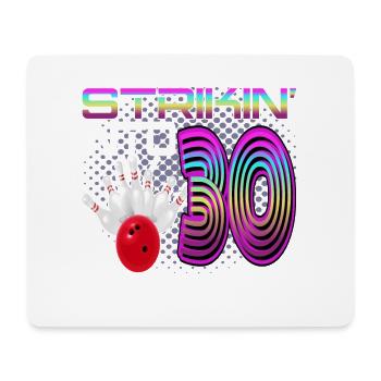 Frapper dans 30 Bowling Bowler 30e anniversaire - Tapis de souris (format paysage) - blanc - Devant