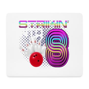 Striking Into 8 Bowling Bowler 8. Geburtstag - Mousepad (Querformat) - Weiß - Vorne