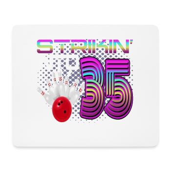 Frapper dans 35 Bowling Bowler 35e anniversaire - Tapis de souris (format paysage) - blanc - Devant