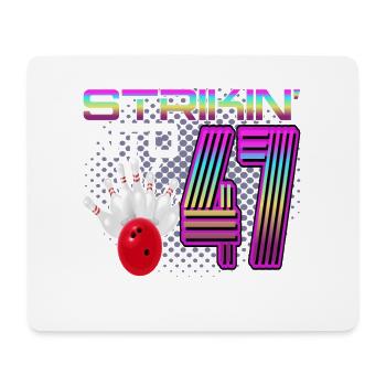 Frapper dans 47 Bowling Bowler 47e anniversaire - Tapis de souris (format paysage) - blanc - Devant