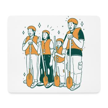 Tenue d’équipe de rafting pour les équipes de navigation de montagne - Tapis de souris (format paysage) - blanc - Devant