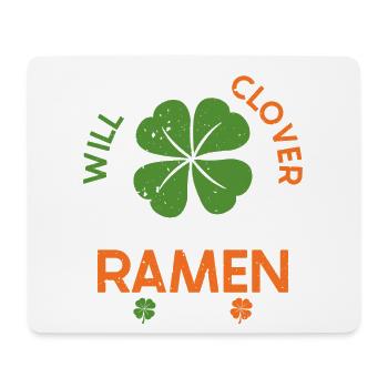 Échangez le trèfle contre des ramen | | amateur de ramen Japon - Tapis de souris (format paysage) - blanc - Devant