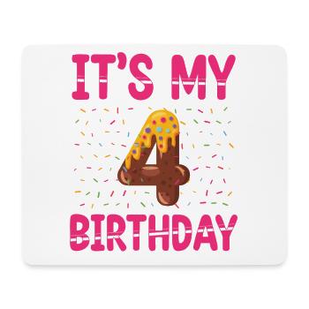 Es Ist Mein 4. Geburtstag | Sprinkles Thematisch - Mousepad (Querformat) - Weiß - Vorne