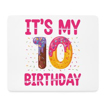 Es Ist Mein 10. Geburtstag | Sprinkles Thematisch - Mousepad (Querformat) - Weiß - Vorne