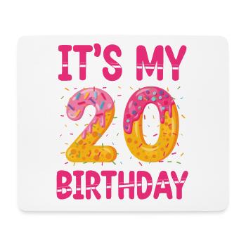 Es Ist Mein 20. Geburtstag | Sprinkles Themed | - Mousepad (Querformat) - Weiß - Vorne