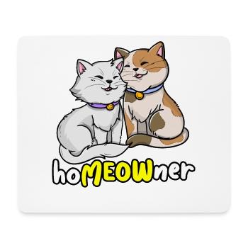 Homeowner | Cute Cat Shirt | Cat Lover Tshirt | - Mousepad (Querformat) - Weiß - Vorne