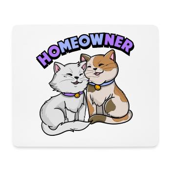 Homeowner | Cute Cat Shirt | Cat Lover Tshirt | - Mousepad (Querformat) - Weiß - Vorne